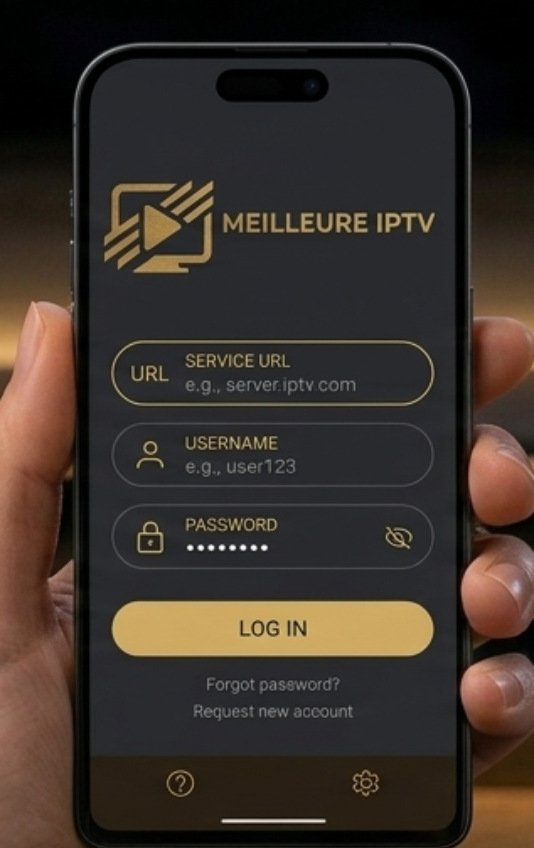 Installation IPTV sur iPhone — écran de connexion Meilleure IPTV